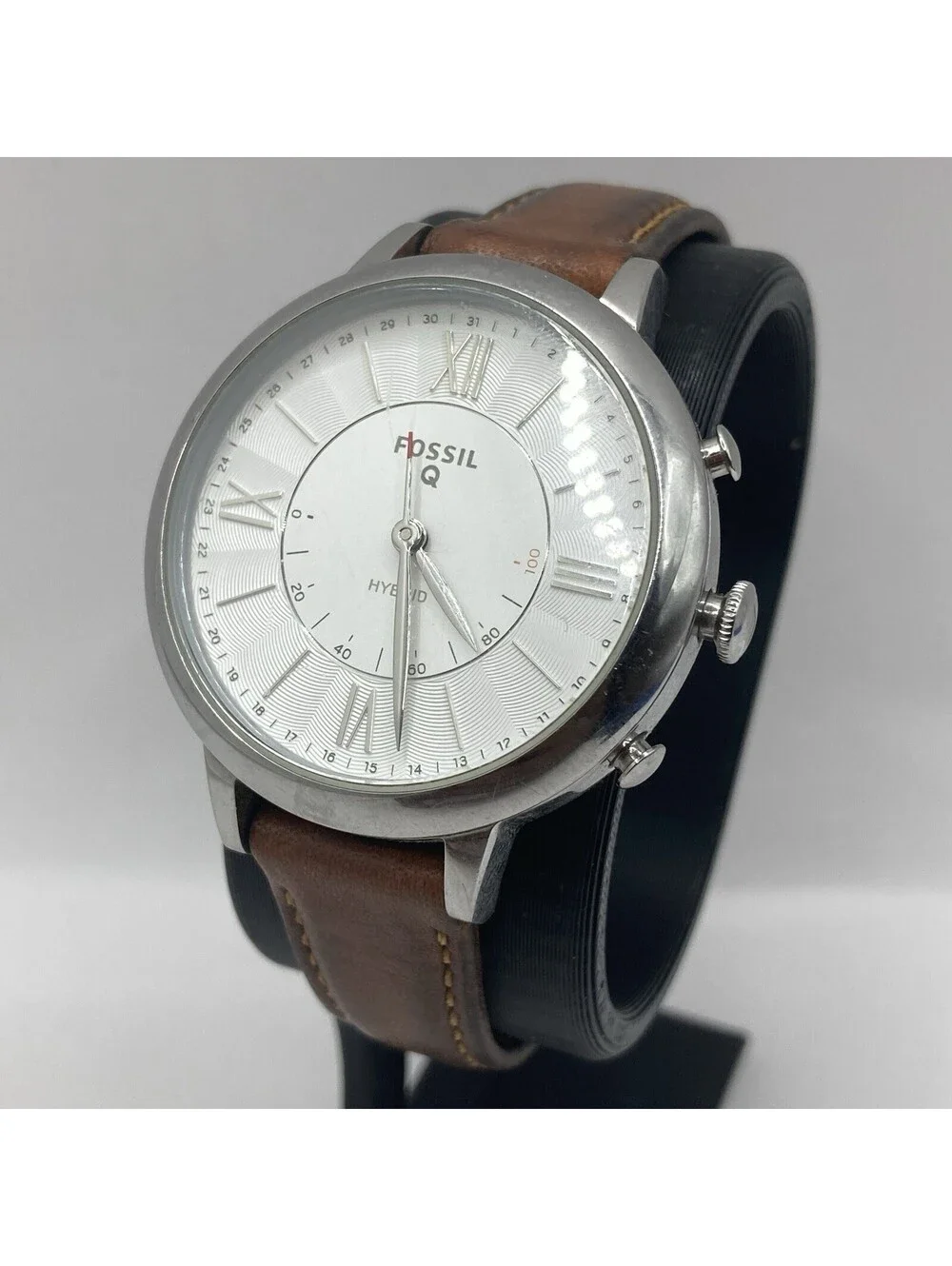 Fossil Q Jacqueline Hybrid Smartwatch Brown Leather Women's Watch FTW5012 36mm
